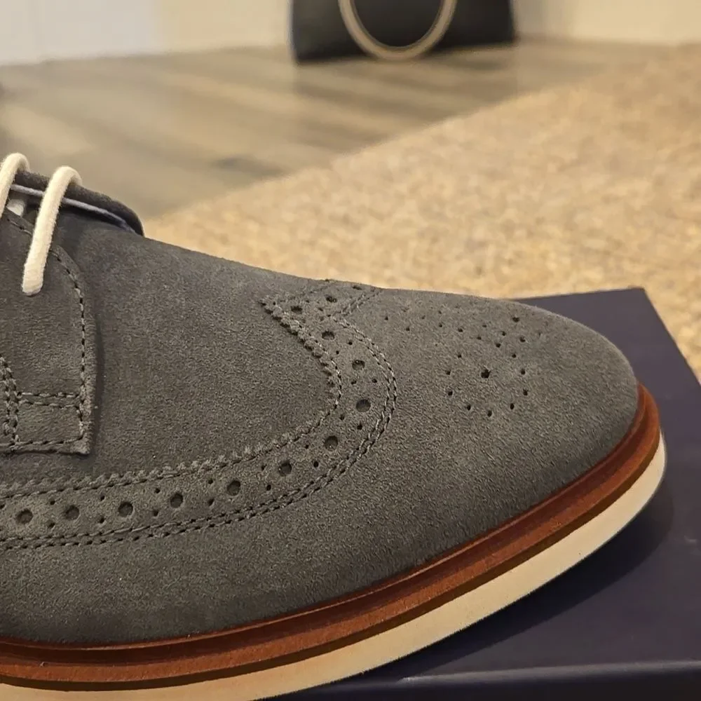 Paisley & Gray Navy Suede Oxford Shoes